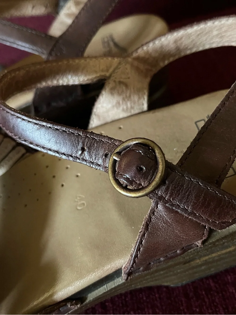 Dansko Ankle Strap and Ring Banded Sandals, Euro size 40